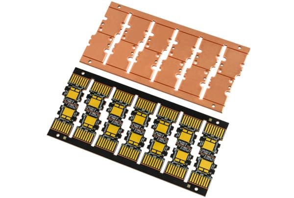 Thermal electric isolation structure showing the copper heat path and insulated circuit path