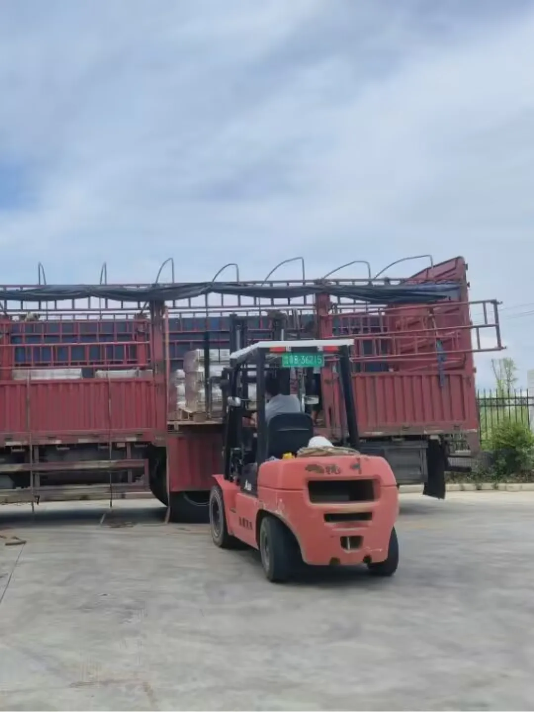 PCB shipment loading onto logistics truck for delivery
