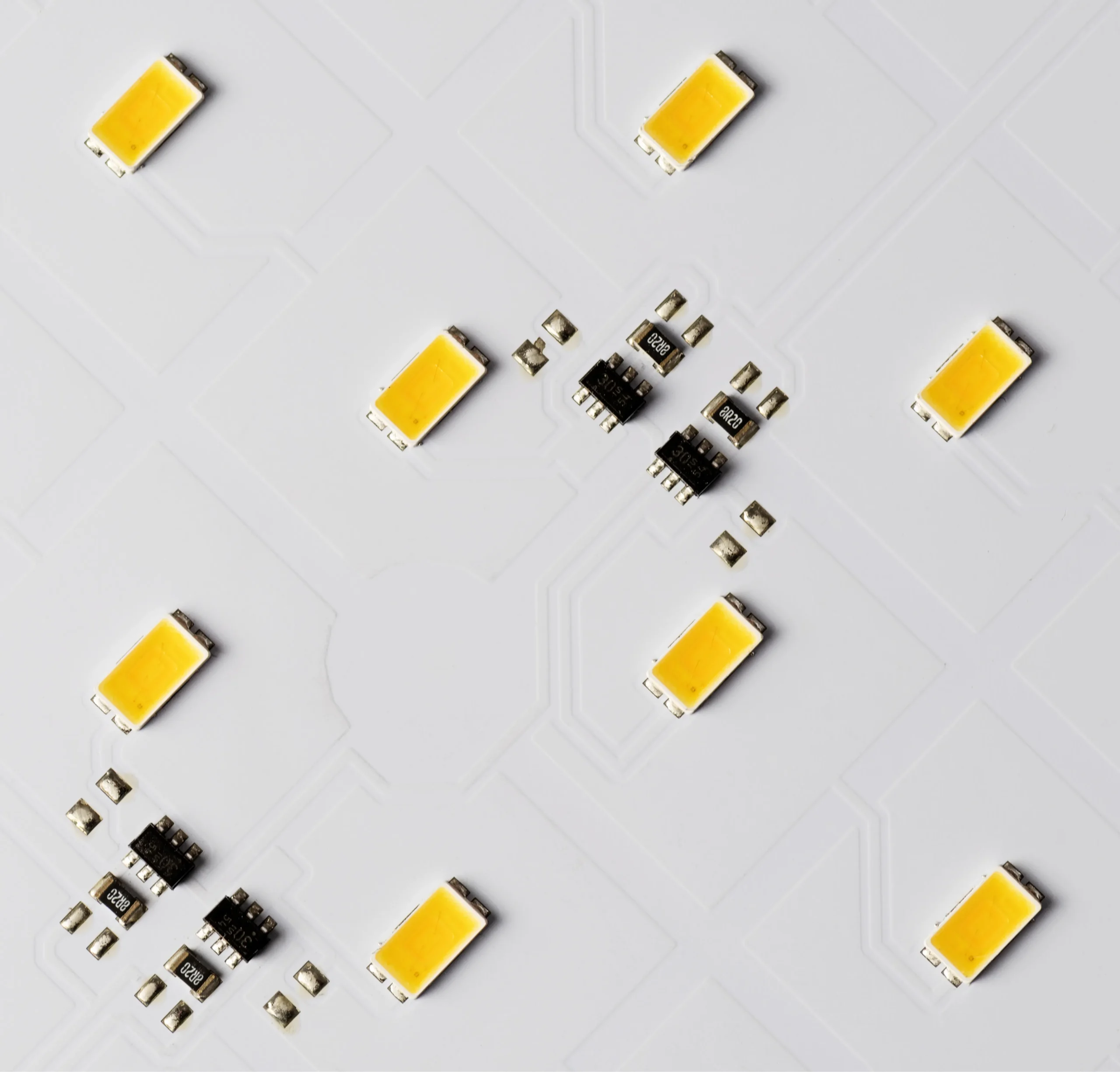 LED PCBA assembly with SMD LEDs for lighting modules and functional testing