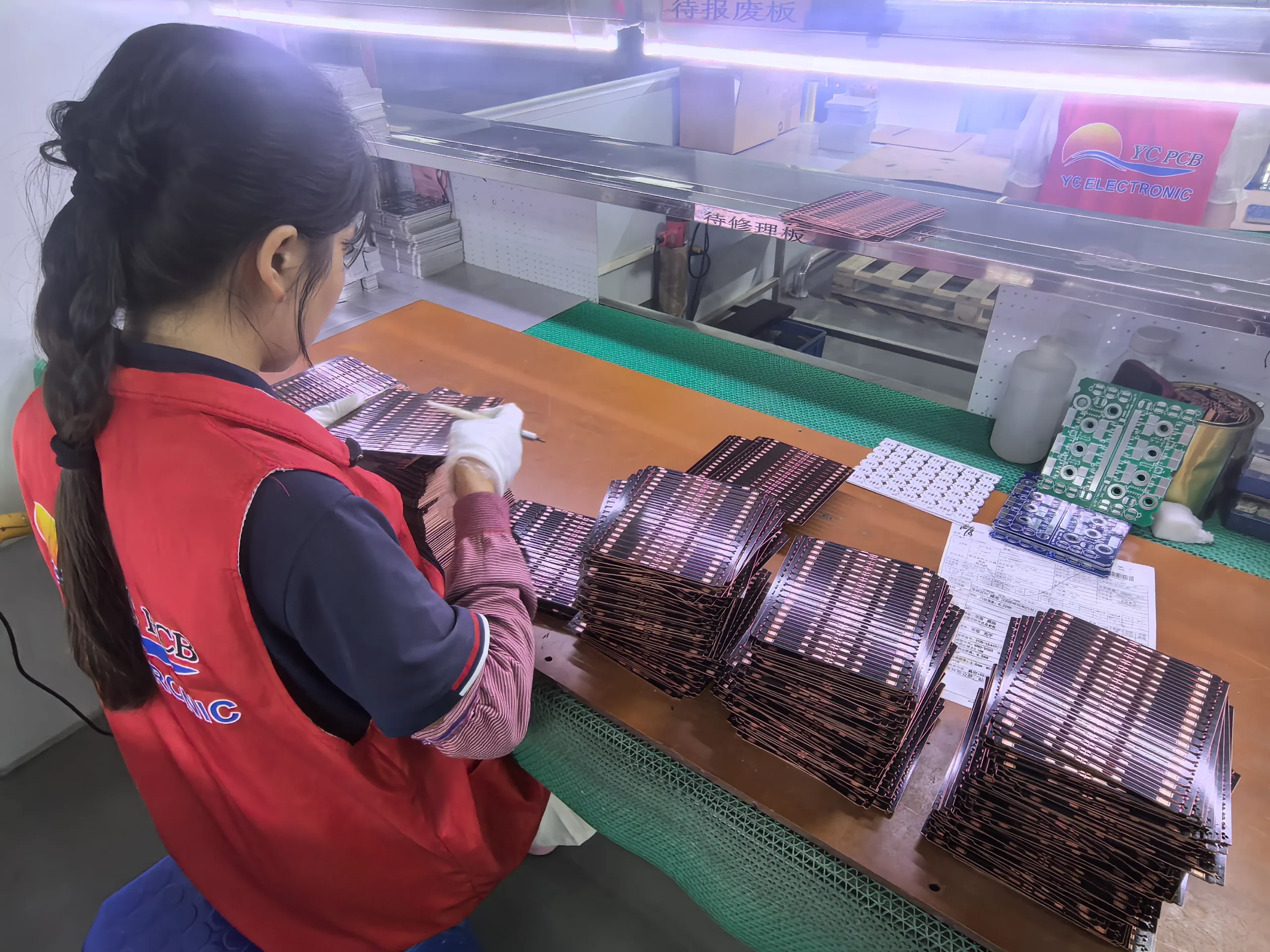 functional testing and packing review for LED aluminum PCB