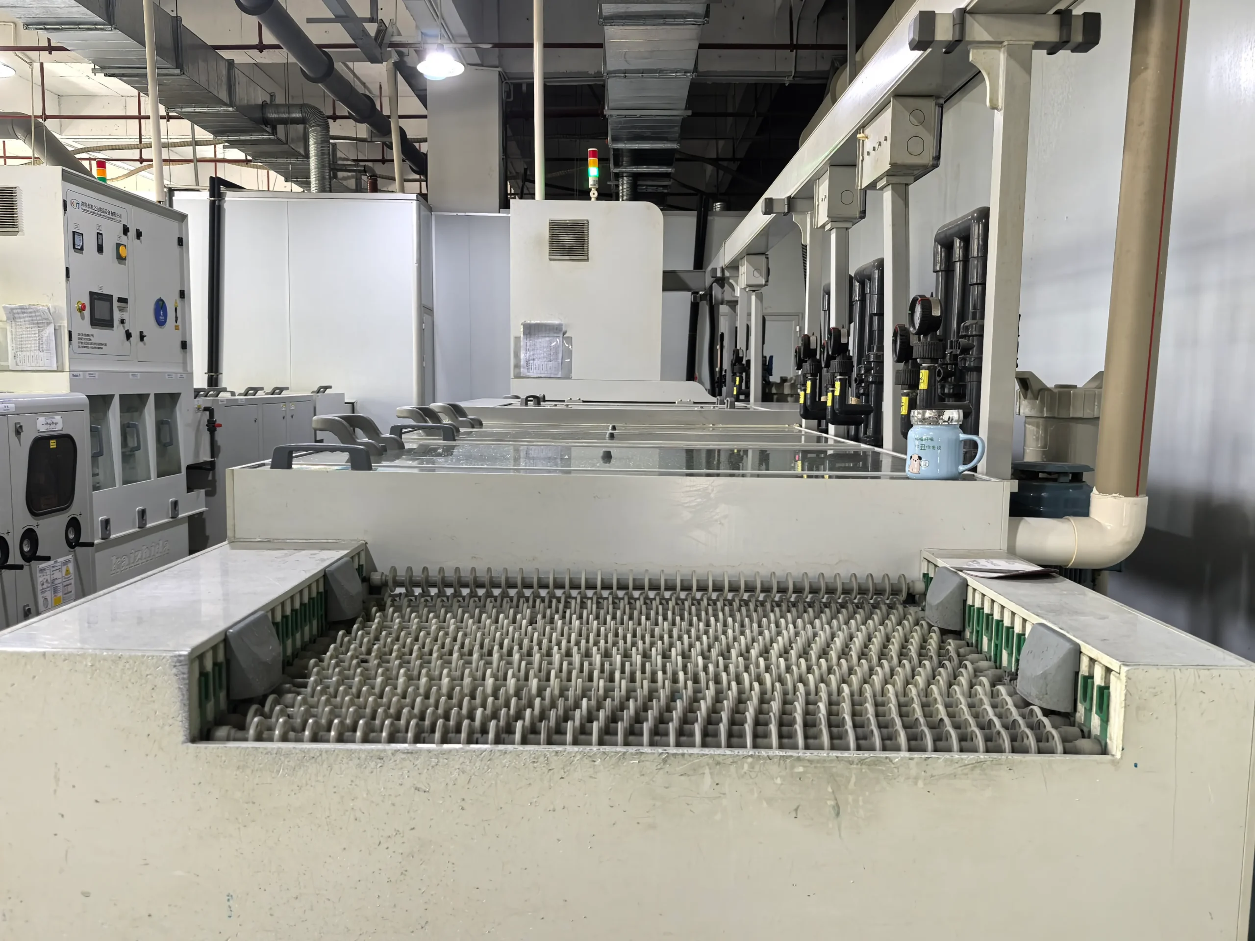 PCB grinding machine for panel surface preparation in the YC PCB factory