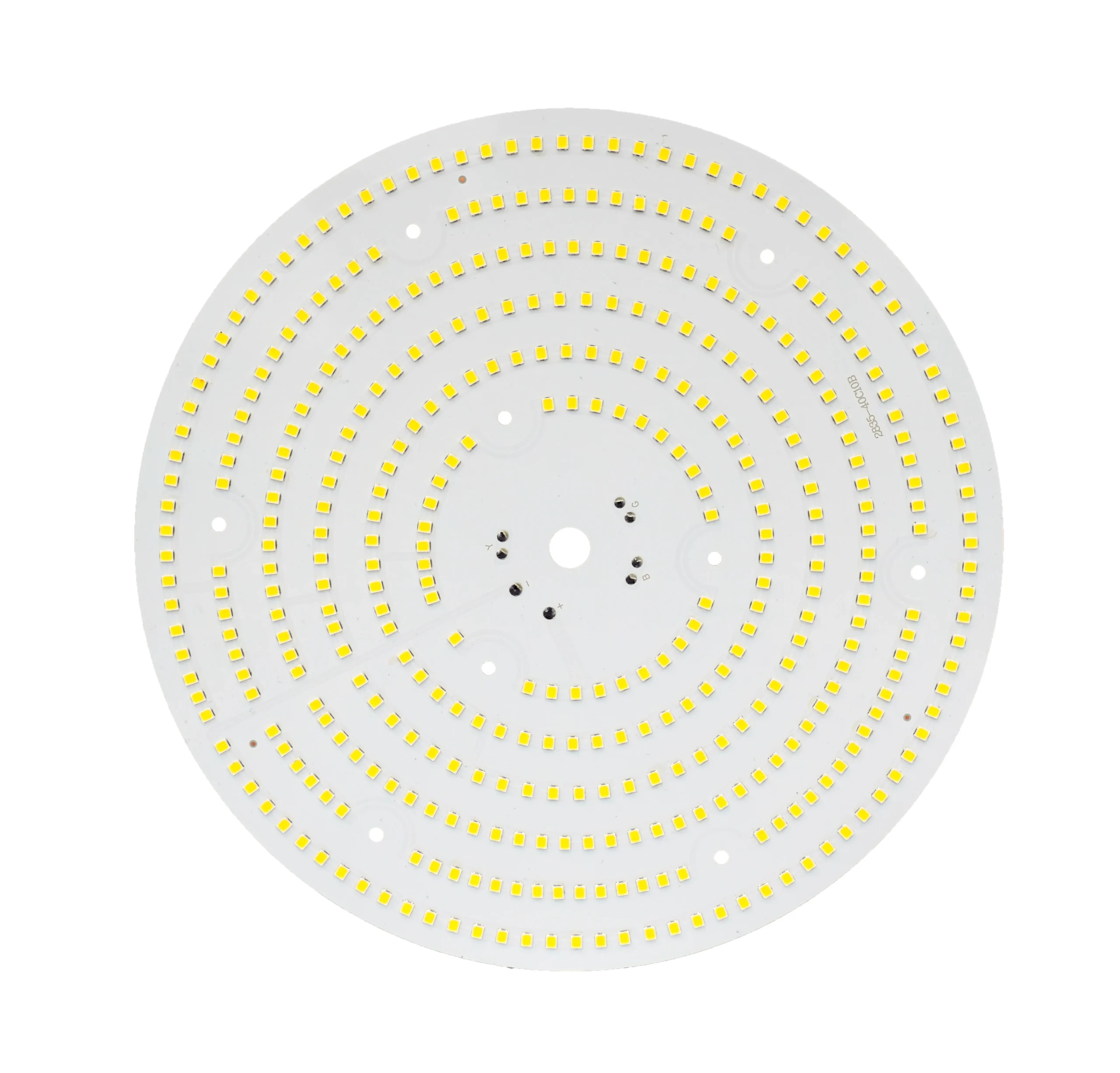 round LED aluminum PCB pad layout for high bay light module