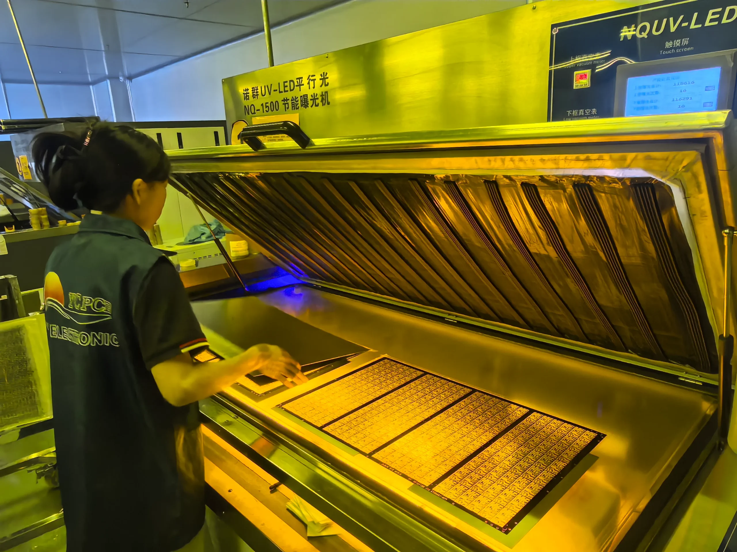 PCB exposure production area for repeatable circuit pattern formation