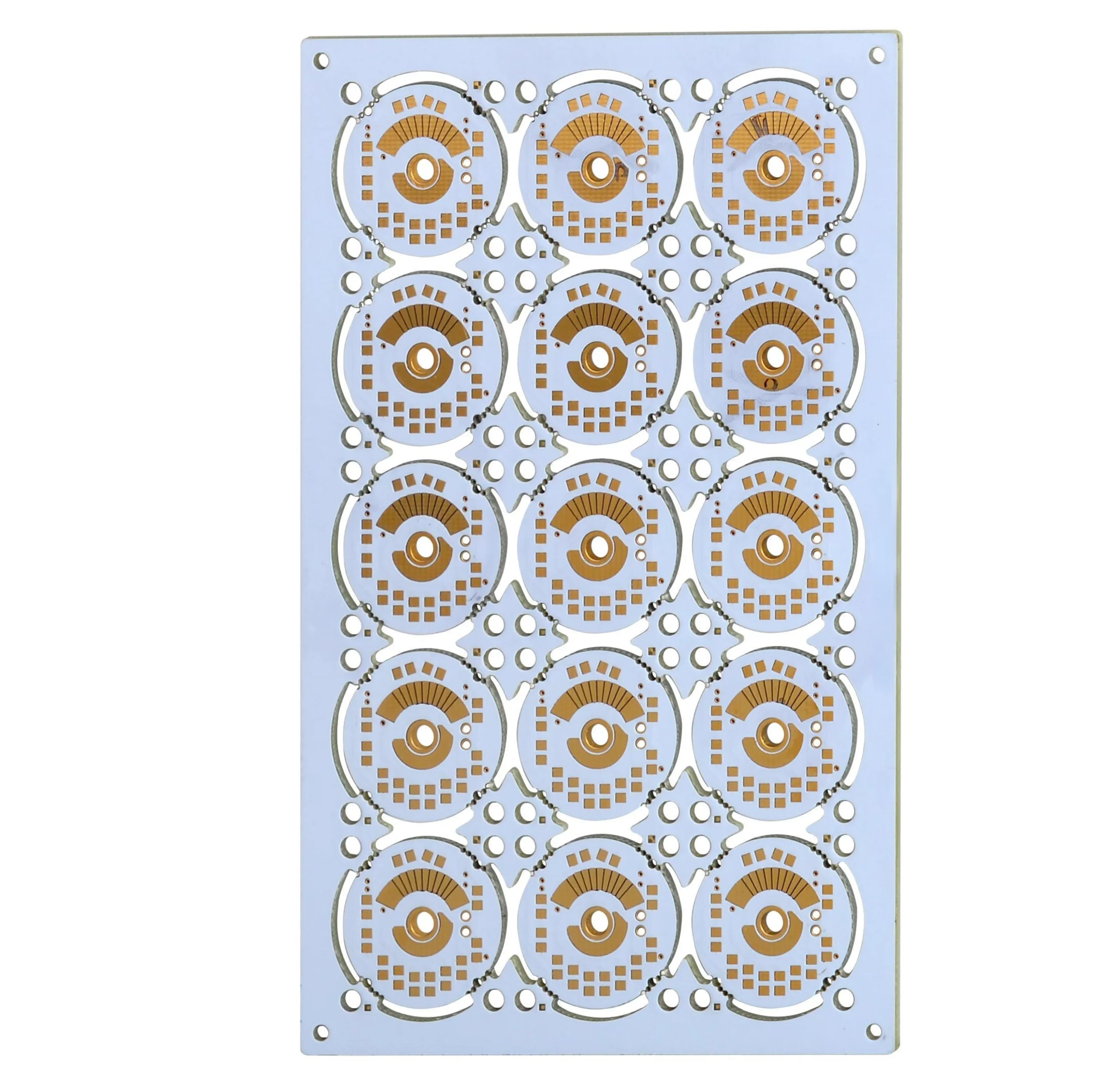 LED aluminum PCB copper routing and LED pad detail