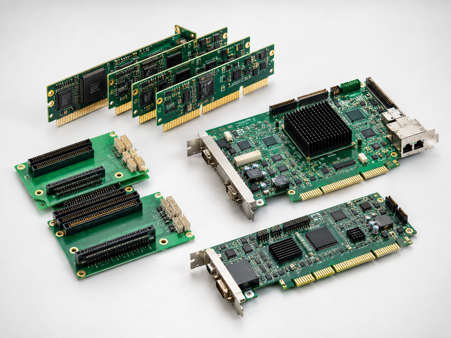 Golden finger double sided FR4 PCB used in plug-in modules