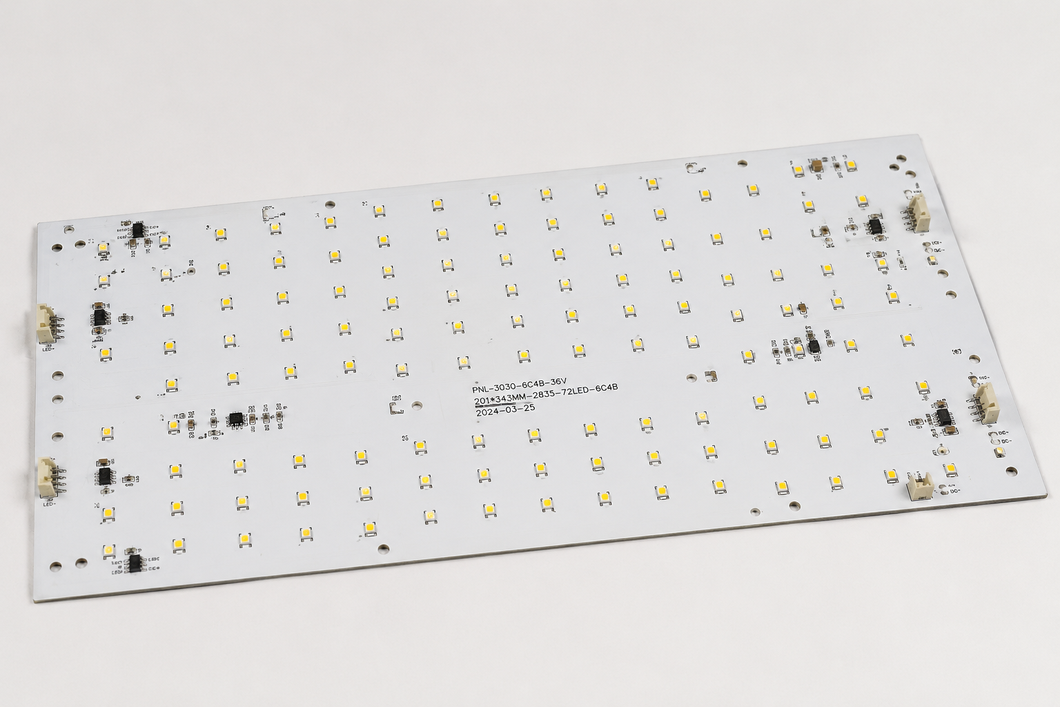 LED panel light PCB for commercial display and backlighting applications