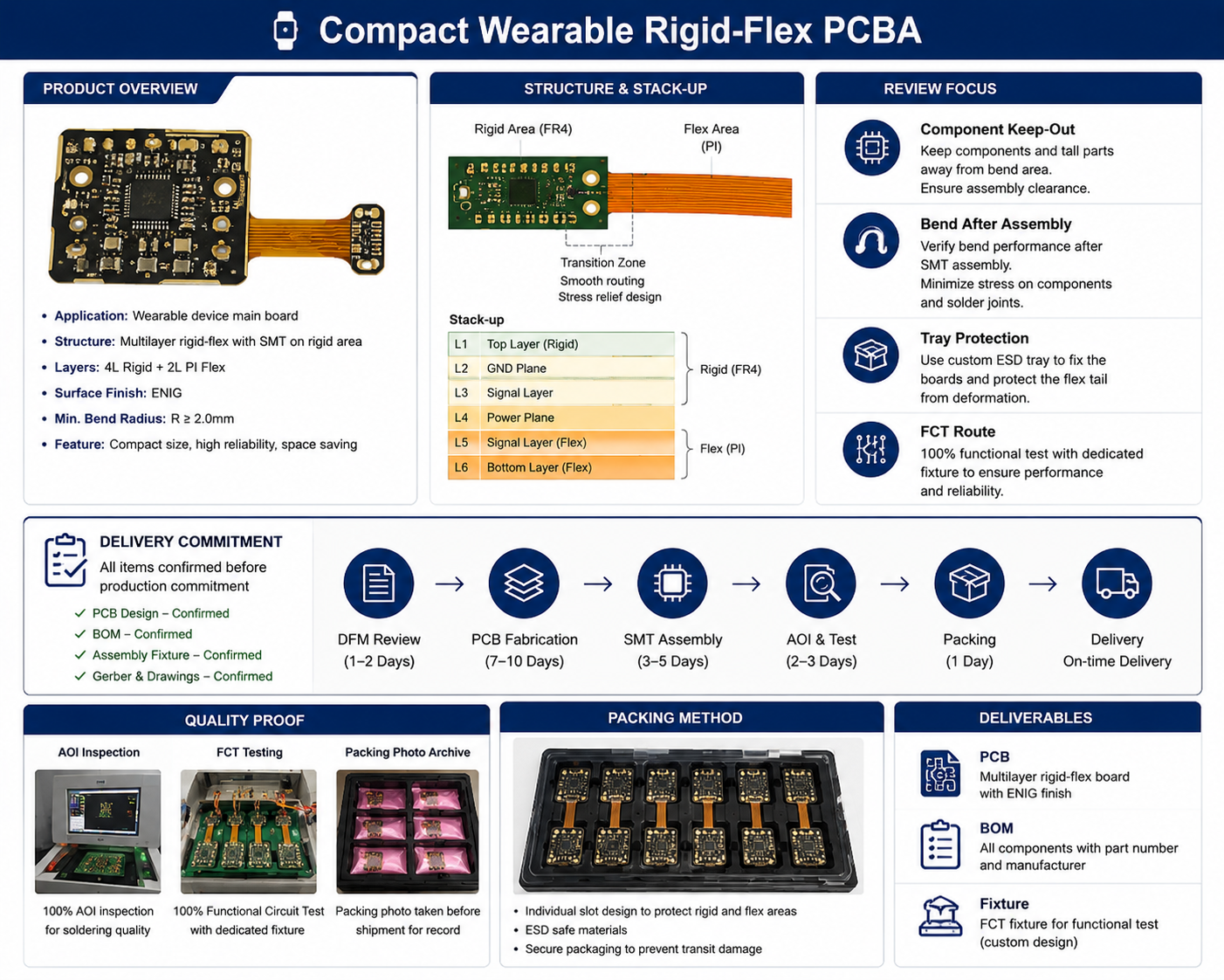 Flexible PCB for wearable devices and smart consumer products