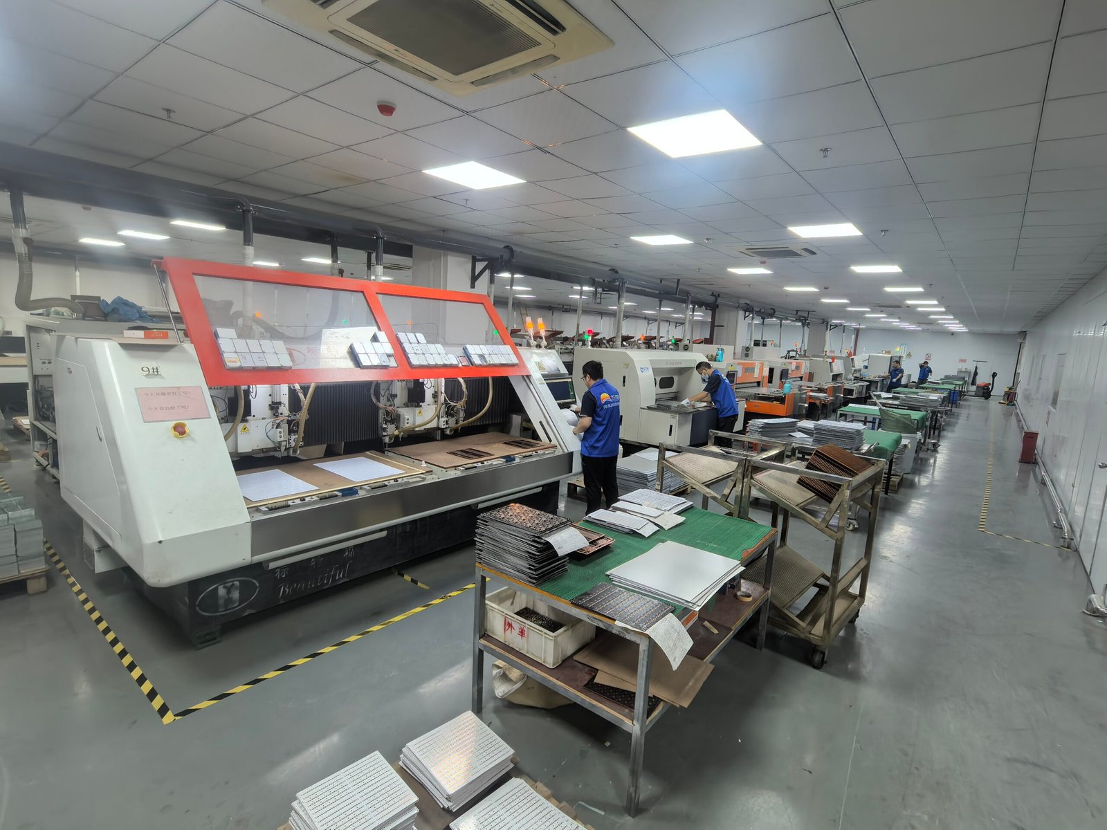 YC PCB SMT workshop and PCB assembly production line inside the factory